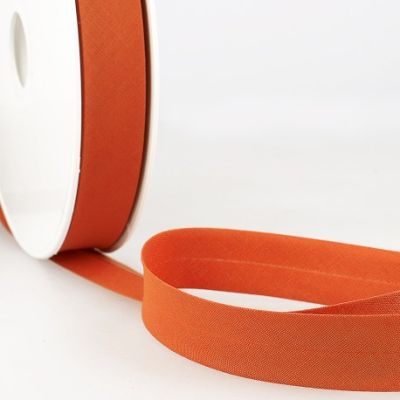 Biais replié tout textile 27 mm Rouge orangé x1m