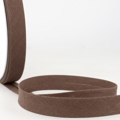 Biais replié tout textile 20 mm Chocolat x1m