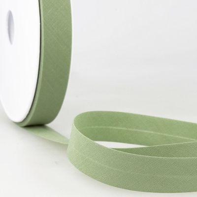 Biais replié tout textile 20 mm Vert lichen x1m