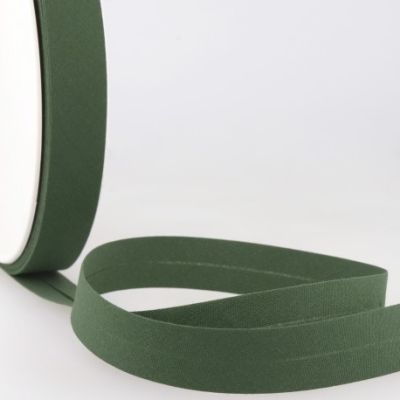 Biais replié tout textile 27 mm Vert épinard x1m