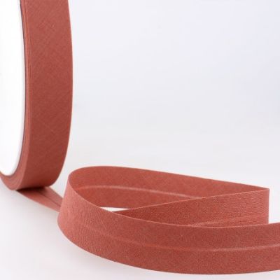 Biais replié tout textile 20 mm Rouge tomate x1m
