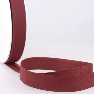 Biais replié tout textile 20 mm Rouge pourpre x1m