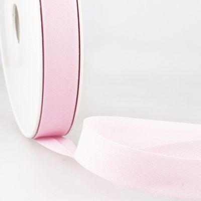 Biais replié tout textile 20 mm Rose clair x1m