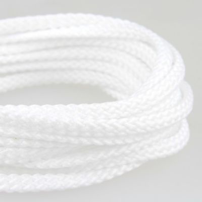 Cordon Tressé 5 mm - Blanc x1m