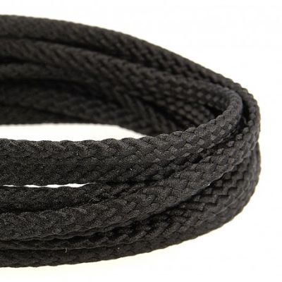 Cordon Tressé 5 mm - Noir x1m