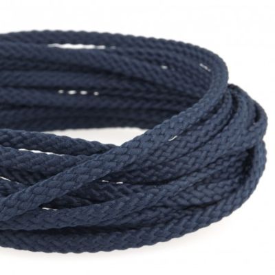 Cordon Tressé 5 mm - Bleu Marine x1m