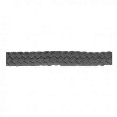 Cordon Tressé tubulaire 11 mm Gris foncé x1m