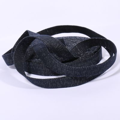 Sangle Coton 30 mm Lurex uni Bleu marine x1m