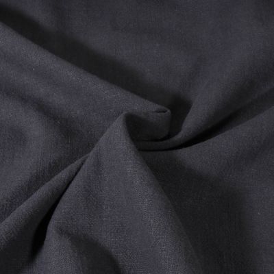 Tissu 100% Lin uni Bleu marine - Par 10 cm