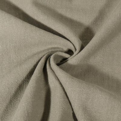 Tissu 100% Lin uni Vert kaki - Par 10 cm