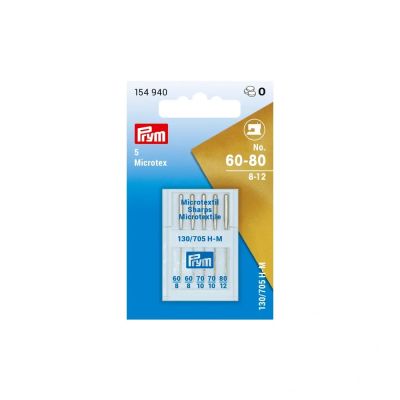 Aiguilles Microtex pour machine à coudre 60/80 Prym