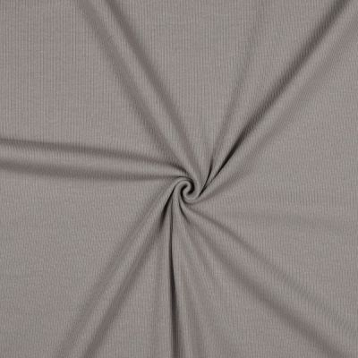 Tissu Jersey Coton côtelé uni Taupe - Par 10 cm