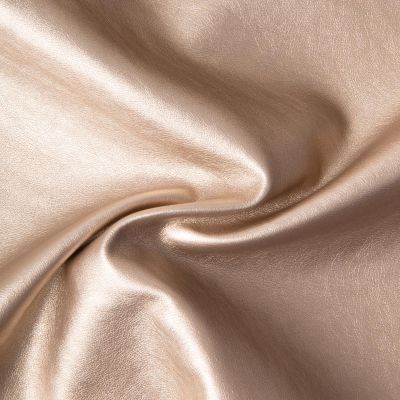 Tissu Simili cuir d&#039;habillement métallisé souple uni Doré - Par 10 cm