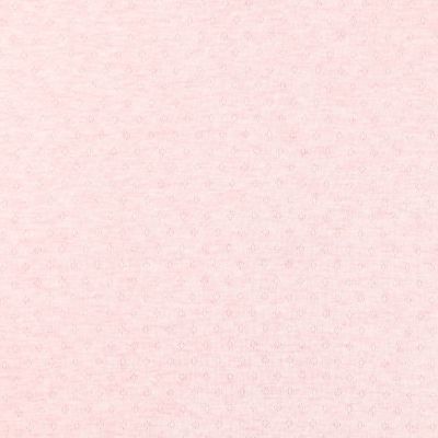 Tissu Jersey Coton ajouré uni Rose chiné - Par 10 cm