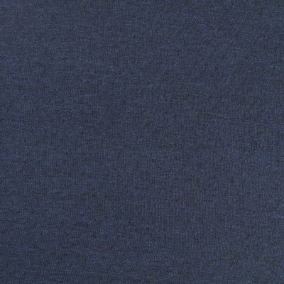 Tissu Jersey Coton ajouré uni Bleu indigo chiné - Par 10 cm