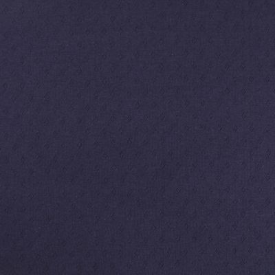 Tissu Jersey Coton ajouré uni Bleu marine - Par 10 cm