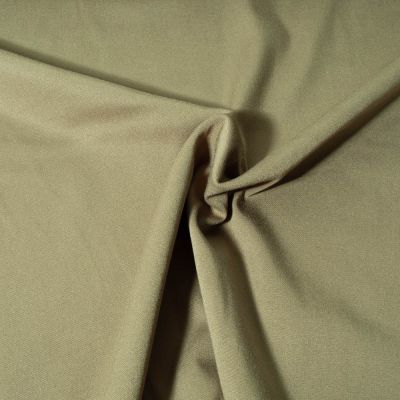 Tissu Viscose Twill extensible uni Vert kaki clair - Par 10 cm