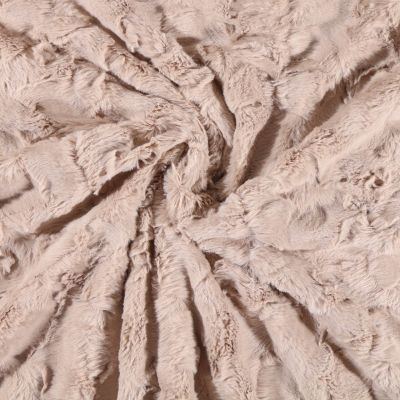 Tissu Fausse fourrure Camouflage Taupe - Par 10 cm