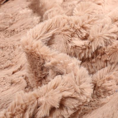 Tissu Fausse fourrure Lincia Beige - Par 10 cm