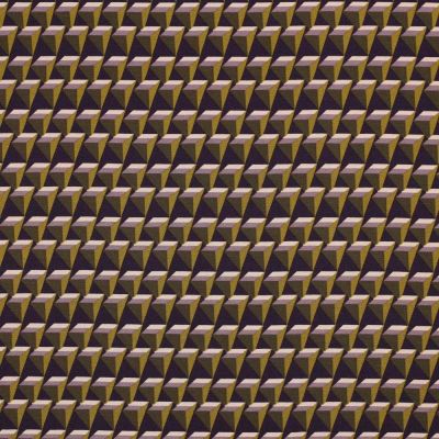 Tissu Popeline de Viscose extensible Triangles 3D sur fond Violet - Par 10 cm