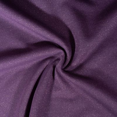 Tissu Sweat Paillettes sur fond Violet - Par 10 cm