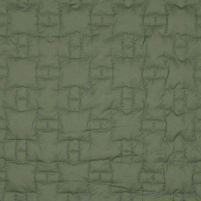 Tissu Doudoune croix imbriquées Aria sur fond Vert gazon - Par 10 cm