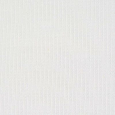 Tissu Bord côte uni Blanc - Par 10 cm