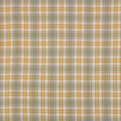 Tissu Double gaze de Coton Poppy Carreaux vintage sur fond Jaune - Par 10 cm