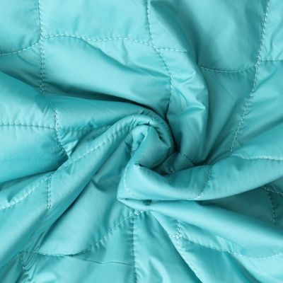 Tissu Doudoune Nilah matelassé réversible Bleu turquoise envers Mauve - Par 10 cm