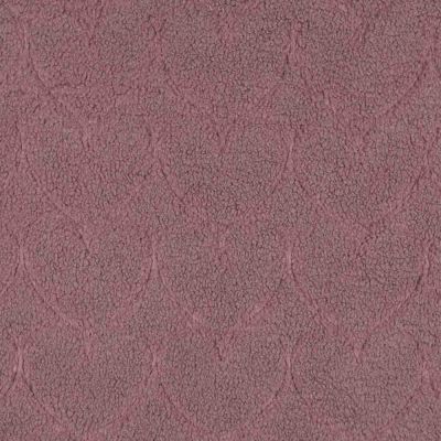 Tissu Fausse fourrure Mouton cœurs Miléna uni Parme - Par 10 cm