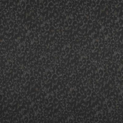 Tissu Jersey Milano Donatella léopard sur fond Gris anthracite profond - Par 10 cm
