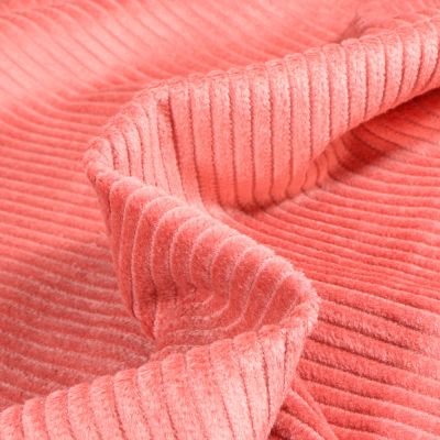 Tissu Velours Grosses côtes Rose blush - Par 10 cm