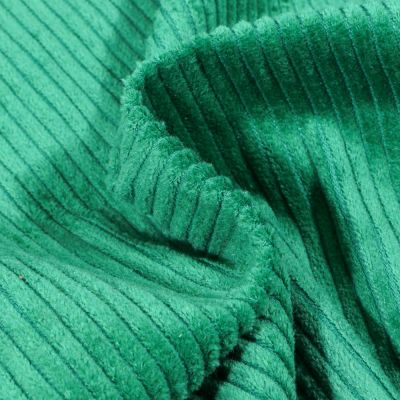 Tissu Velours Grosses côtes Vert émeraude - Par 10 cm