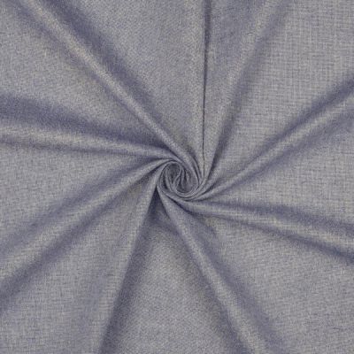 Tissu Lin Coton Lurex uni Bleu chiné - Par 10 cm
