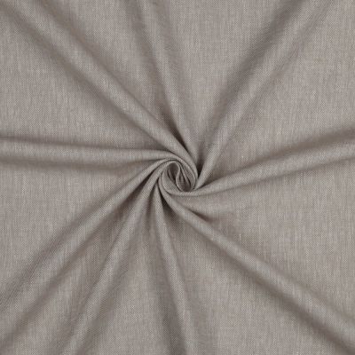 Tissu Coton Lin Chevrons Beige sur fond Taupe - Par 10 cm