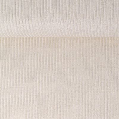 Tissu Maille côtelé pailleté Naëlle uni Ecru - Par 10 cm
