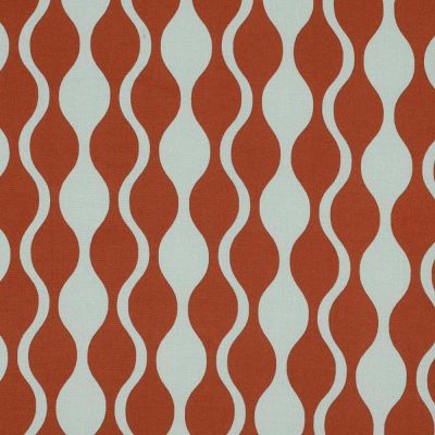 Tissu EcoVero Viscose Wavy sur fond Orange - Par 10 cm