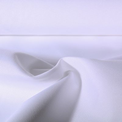 Tissu Piqué Polyester Imperméable uni Blanc - Par 10 cm