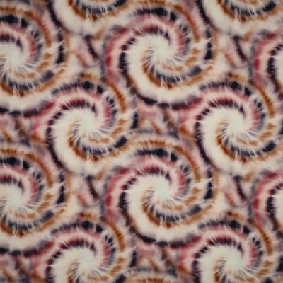 Tissu Viscose Digital tie &amp; dye Rose - Par 10 cm