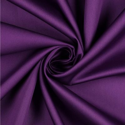 Tissu Satin de Coton uni Violet - Par 10 cm