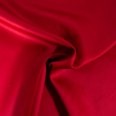 Tissu Satin de Coton uni Rouge foncé - Par 10 cm