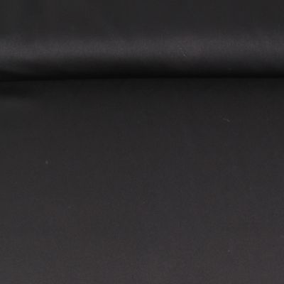 Tissu  Micro Satin mat Joséphine uni  Noir - Par 10 cm