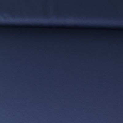 Tissu  Micro Satin mat Joséphine uni  Bleu marine - Par 10 cm