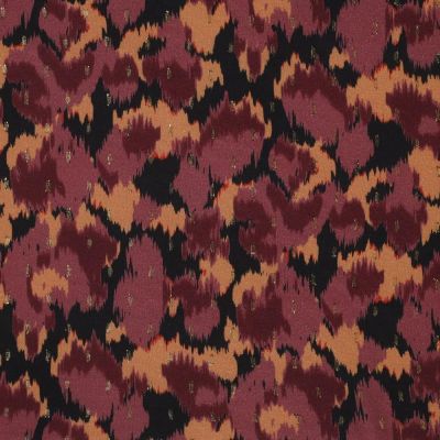 Tissu Viscose Lurex Dora sur fond Noir - Par 10 cm