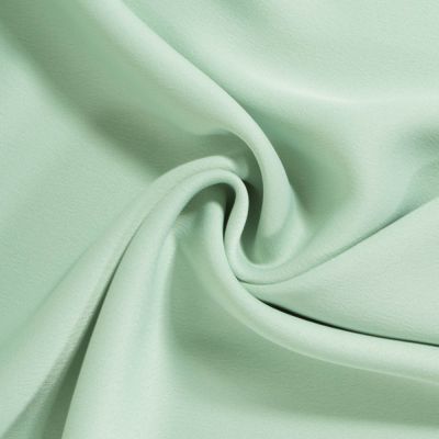Tissu Crêpe Satin mat uni Vert amande - Par 10 cm
