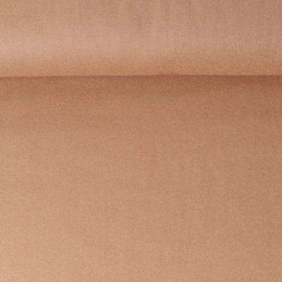 Tissu Flanelle de Coton Jasmine  uni  Beige nougat - Par 10 cm