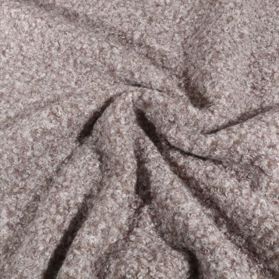 Tissu Bouclettes uni Gris chiné - Par 10 cm