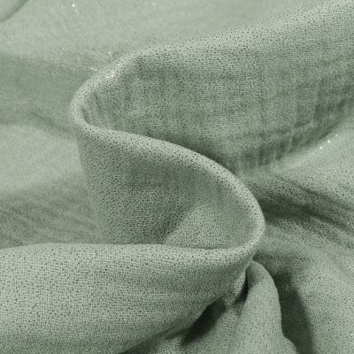 Tissu Double gaze Pailleté uni Vert d&#039;eau - Par 10 cm