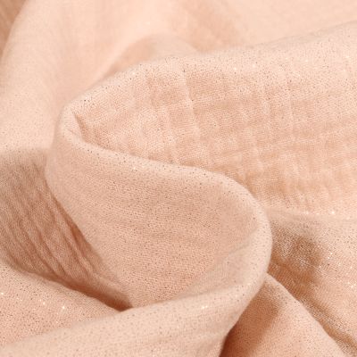 Tissu Double gaze Pailleté uni Ecru - Par 10 cm