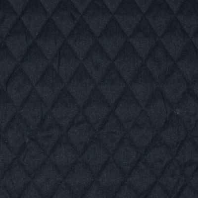 Tissu Matelassé réversible effet velours tout doux Noir chiné - Par 10 cm